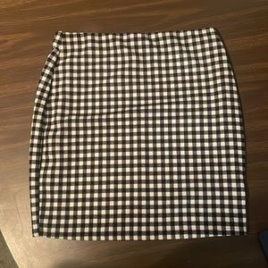 black and white skirt